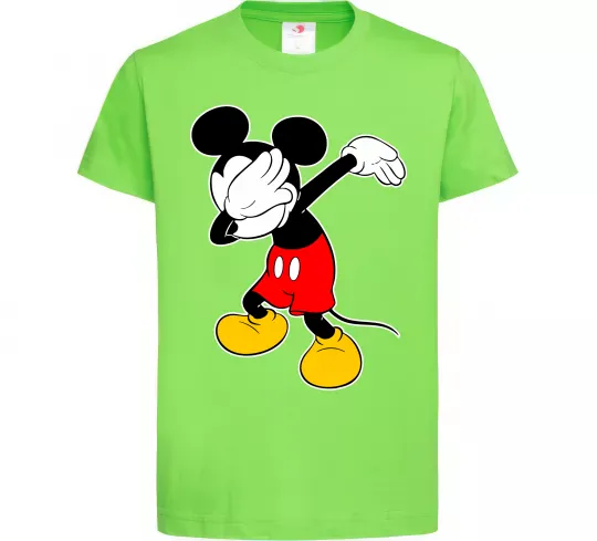 Детская футболка Міккі Маус деб Лаймовый фото