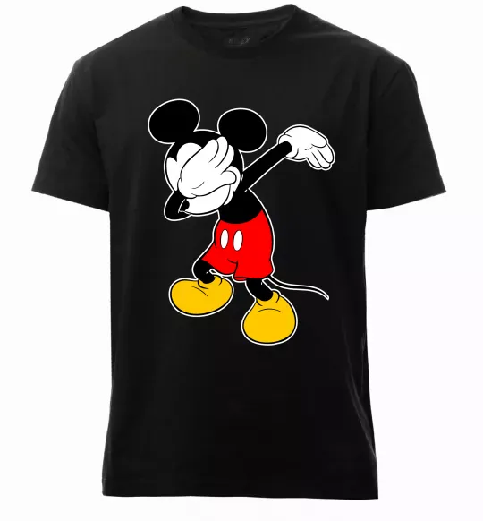 Мужская премиум футболка Міккі Маус деб Черный фото