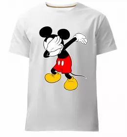 Мужская премиум футболка Чорно-білий Міккі Белый фото