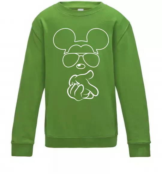 Дитячий світшот Mickey deal with it Лаймовий фото