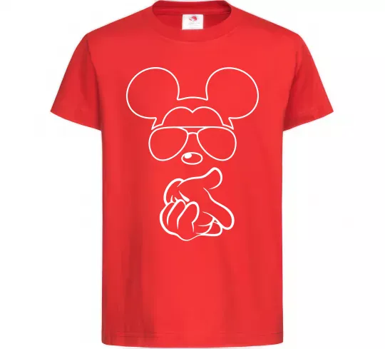 Детская футболка Mickey deal with it Красный фото