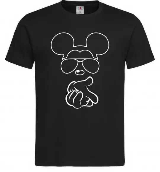 Чоловіча футболка Mickey deal with it Чорний фото