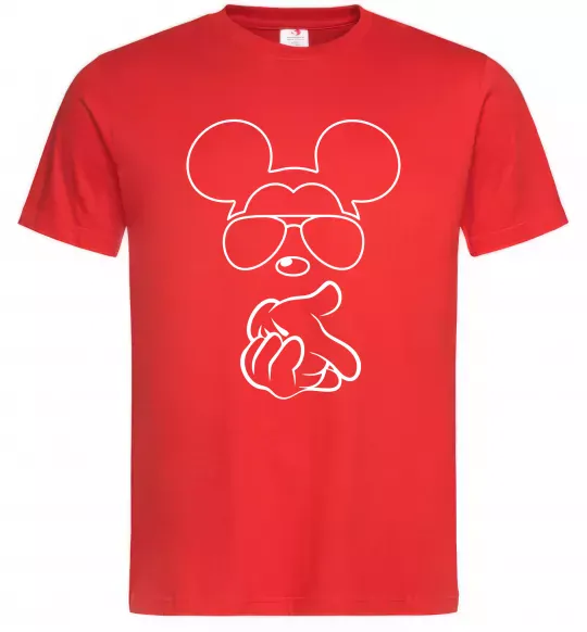 Чоловіча футболка Mickey deal with it Червоний фото