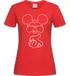 Жіноча футболка Mickey deal with it Червоний фото
