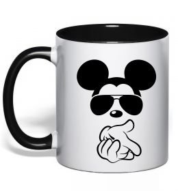 Чашка с цветной ручкой Mickey deal with it