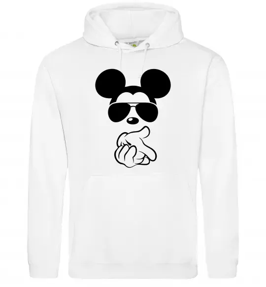 Мужская толстовка (худи) Mickey deal with it Белый фото