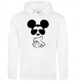 Мужская толстовка (худи) Чорно-білий Міккі Белый фото