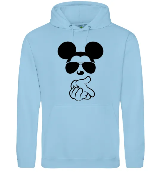 Мужская толстовка (худи) Mickey deal with it Голубой фото
