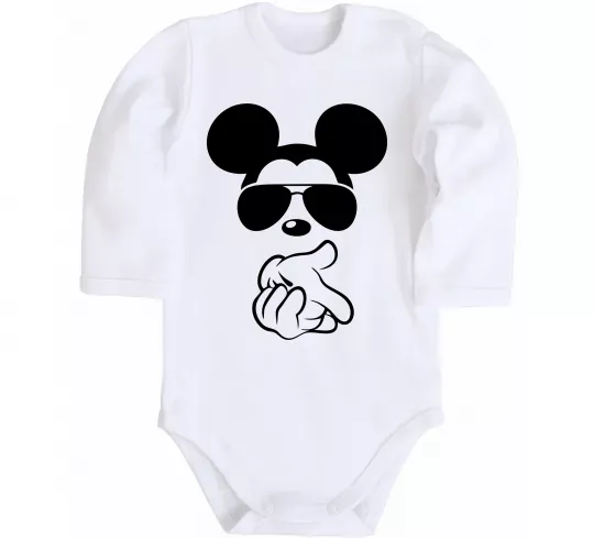 Детский боди Mickey deal with it Белый фото