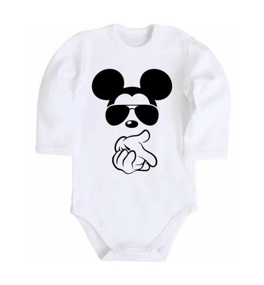 Детский боди Mickey deal with it Белый фото