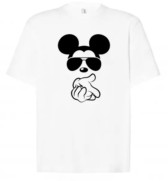 Футболка Оверсайз Mickey deal with it Белый фото