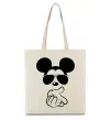 Эко-сумка Mickey deal with it Бежевый фото
