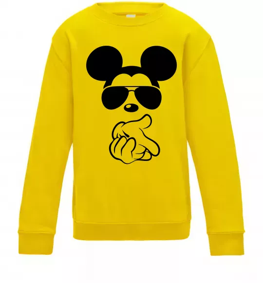 Дитячий світшот Mickey deal with it Сонячно жовтий фото