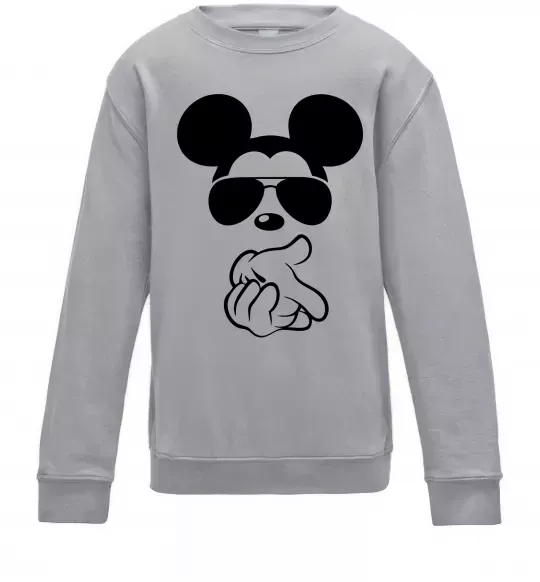 Дитячий світшот Mickey deal with it Сірий меланж фото