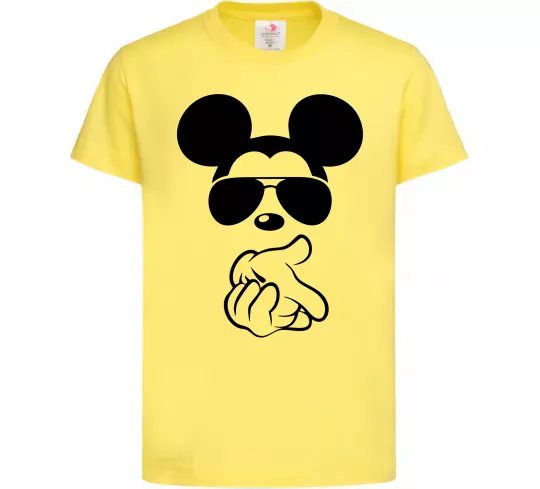 Детская футболка Mickey deal with it Лимонный фото
