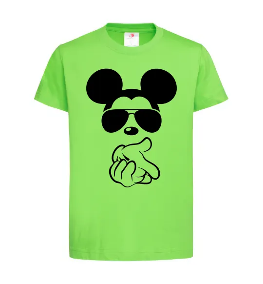 Детская футболка Mickey deal with it Лаймовый фото