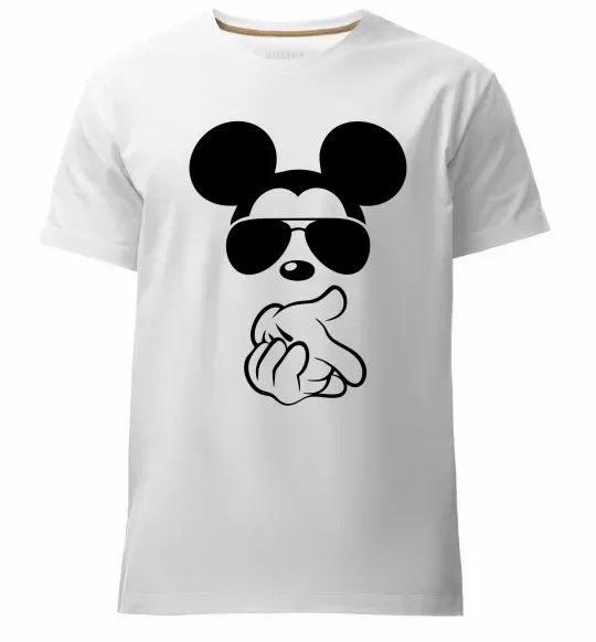 Чоловіча преміум футболка Mickey deal with it Білий фото
