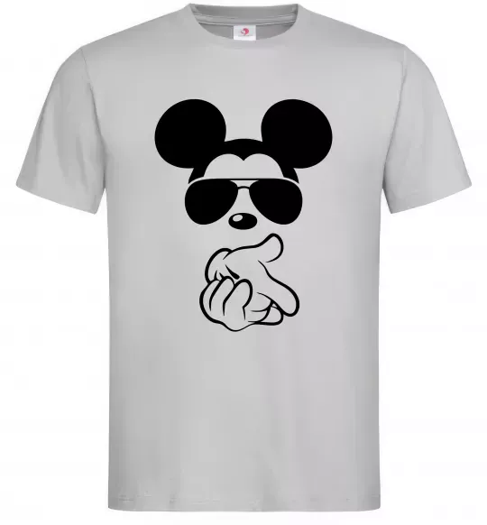 Чоловіча футболка Mickey deal with it Сірий фото