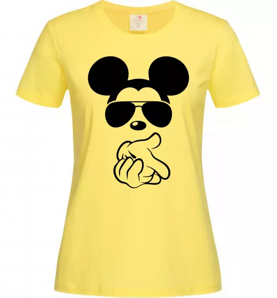 Жіноча футболка Mickey deal with it Лимонний фото
