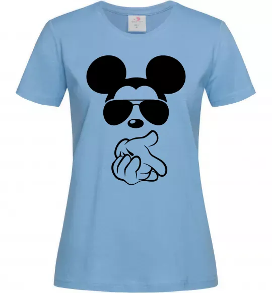 Жіноча футболка Mickey deal with it Блакитний фото