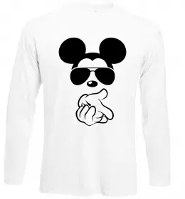 Лонгслив Чорно-білий Міккі Белый фото