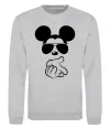 Свитшот Mickey deal with it Серый меланж фото