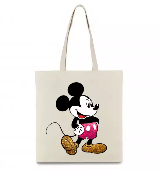 Еко-сумка Mickey Mouse sparkles Бежевий фото