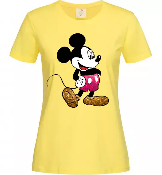 Жіноча футболка Mickey Mouse sparkles Лимонний фото