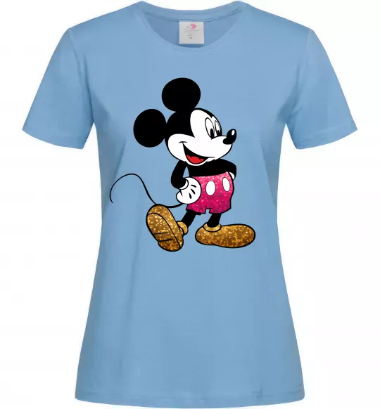 Жіноча футболка Mickey Mouse sparkles Блакитний фото