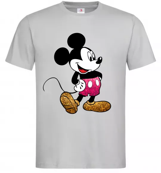 Чоловіча футболка Mickey Mouse sparkles Сірий фото