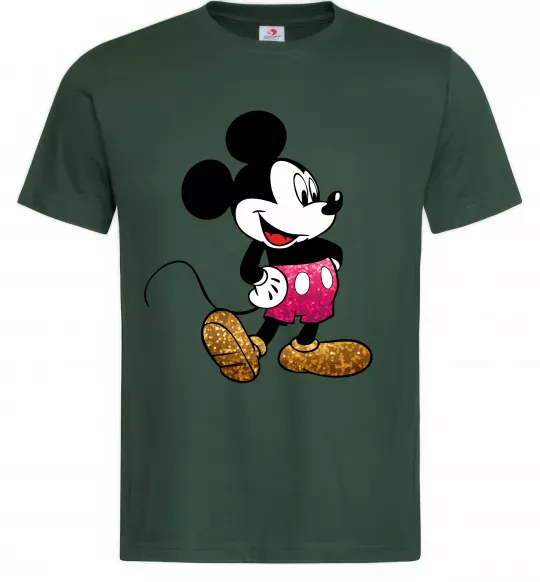 Чоловіча футболка Mickey Mouse sparkles Темно-зелений фото