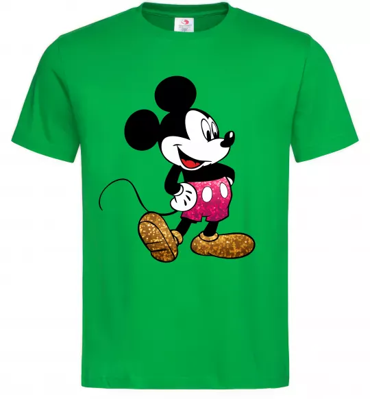 Чоловіча футболка Mickey Mouse sparkles Зелений фото