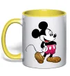 Чашка с цветной ручкой Mickey Mouse sparkles Солнечно желтый фото