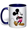 Чашка с цветной ручкой Mickey Mouse sparkles Глубокий темно-синий фото