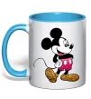Чашка с цветной ручкой Mickey Mouse sparkles Голубой фото