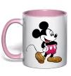 Чашка с цветной ручкой Mickey Mouse sparkles Нежно розовый фото