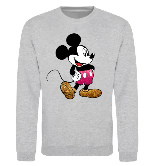 Свитшот Mickey Mouse sparkles Серый меланж фото