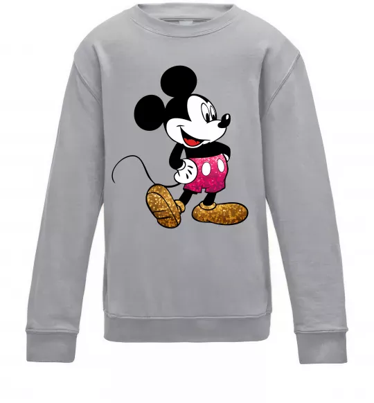 Детский Свитшот Mickey Mouse sparkles Серый меланж фото
