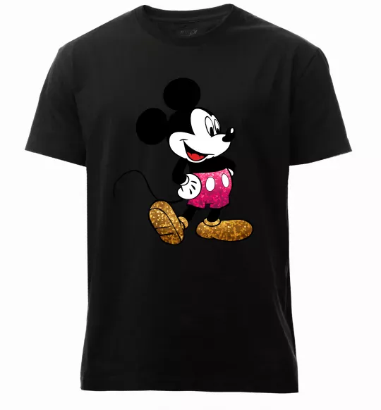 Мужская премиум футболка Mickey Mouse sparkles Черный фото