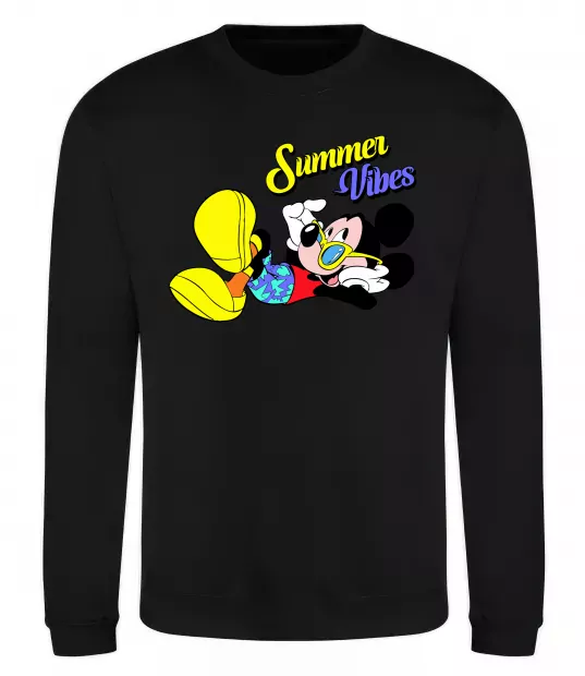 Світшот Summer vibes Mickey Чорний фото