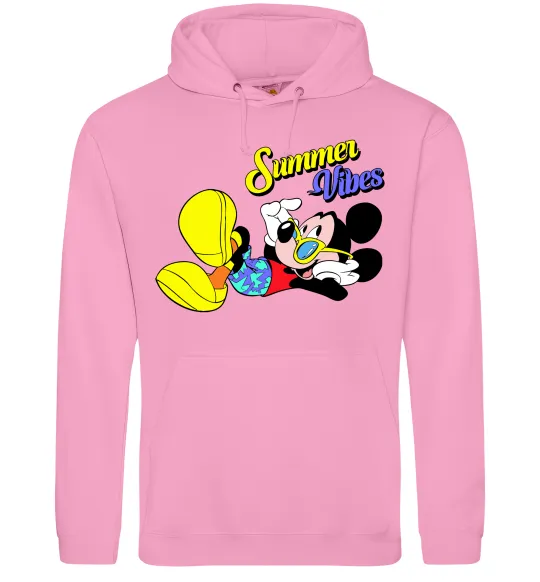 Женская толстовка (худи) Summer vibes Mickey Розовый фото