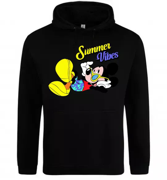 Жіноча толстовка (худі) Summer vibes Mickey Чорний фото