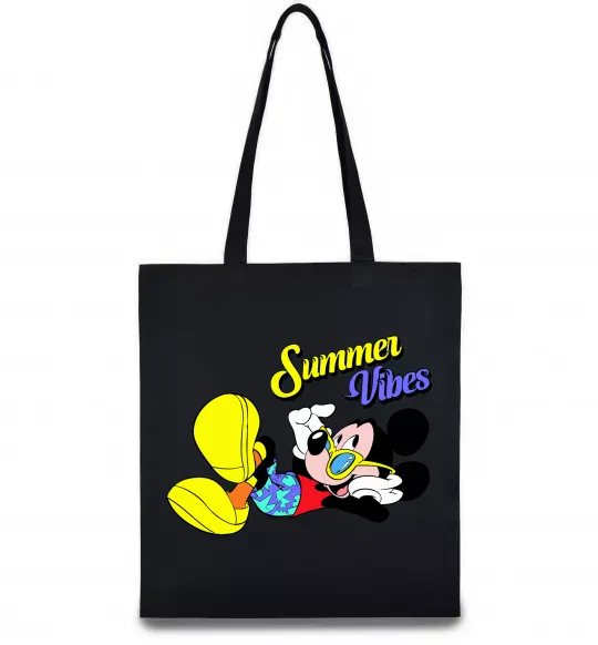 Еко-сумка Summer vibes Mickey Чорний фото
