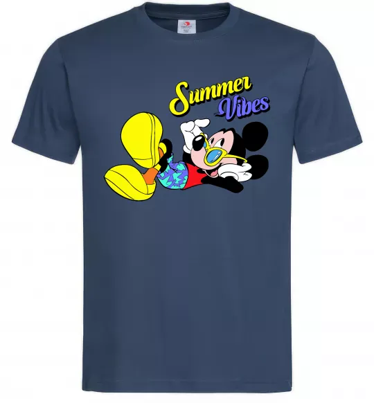 Чоловіча футболка Summer vibes Mickey Темно-синій фото