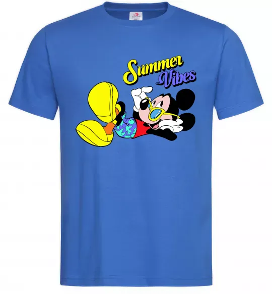 Чоловіча футболка Summer vibes Mickey Яскраво-синій фото