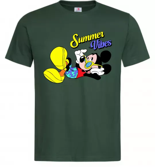 Чоловіча футболка Summer vibes Mickey Темно-зелений фото