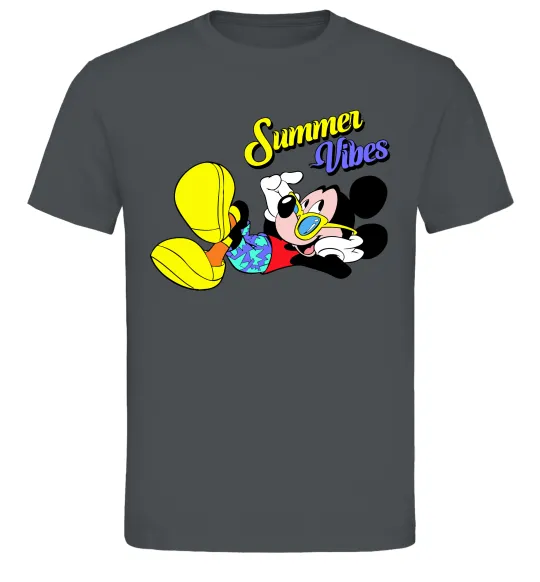 Чоловіча футболка Summer vibes Mickey Графіт фото