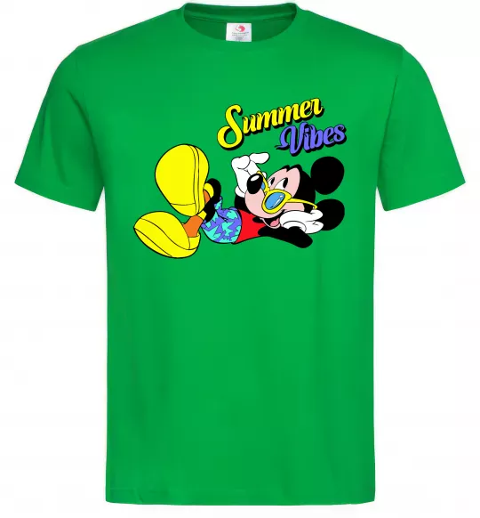 Чоловіча футболка Summer vibes Mickey Зелений фото