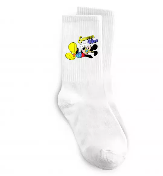 Носки Summer vibes Mickey Белый фото
