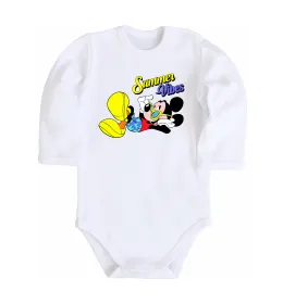 Детский боди Summer vibes Mickey Белый фото